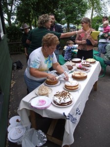 Cakes in a row. photo: Danny Hewitt