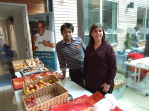 The Sainsburys stall (the crowds ate their samples very quickly). photo: Danny Hewitt