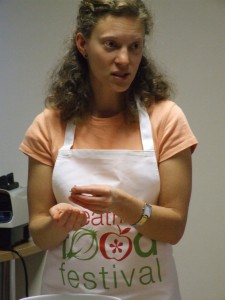 Theresa Webb demonstrated yummy raw food desserts